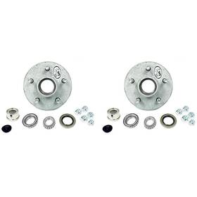 Southwest Wheel 810067324434 2-pack Galvanized Trailer Hub Kit 5 On 4.5 Inch For 3 500 Lbs. Axle