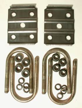Apubr238lbx Southwest Wheel U-bolt Kit With Plates For 3 500 Lbs. 2-3/8 Inch Round Axle 5 Long 1/2 Diameter