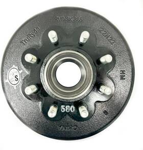 Rvd-8k-865-580-gk Southwest Wheel 8-6.5 Inch Bolt Circle 12 Grease Trailer Hub/drum With 5/8 Studs 8 000 Lbs. Axle