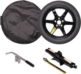 Swt-228 Stancemagic Complete Spare Wheel And Long Range / Rwd Trim 125/80r18 Black