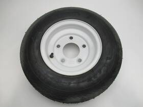 Gb668024043 Super Trail 4.80-8 Trailer Tire 5 Bolt Load C White Rim