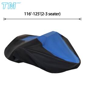 Th471726 Techme17 Watercraft Jet Ski Cover 116 Inch -125 2 Seat Waterproof 600d Heavy Duty Trailerable