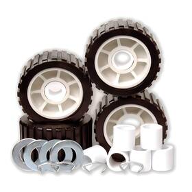 Tie Down 081628864199 86419 Hull Savftr Black 5 Inch Pvc Ribbed Wobble Roller Kit