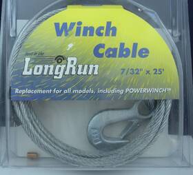 59395 Tie Down Engineering Winch Cable Galvanized 7/32 Inch X 25