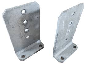 Tie Down 693031616861 2 Lot Heavy Duty 8 Inch X5 X1/4 Vertical Bunk Bracket Galvanized Steel Boat Trailer