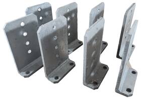 Tie Down 693031616892 8 Lot Heavy Duty Inch X5 X1/4 Vertical Bunk Bracket Galvanized Steel Boat Trailer