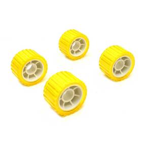 86144-1b Tie Down Boat Trailer Rollers Amber 5 Inch Set Of 4