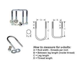 86234 Tie Down Engineering U-bolt Each - Square