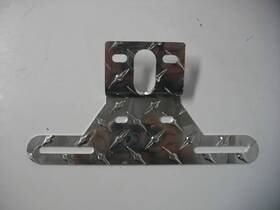 86565 Tie Down Engineering Dexter License Plate Bracket Polished Diamond