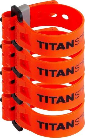 Titanstraps 850055031111 Titan Utility Straps Mini Set To Organize 6 Inch Length / 4 Pack Red