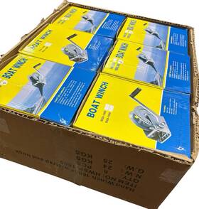 Bqw-1600 Top Sun 6 Ram Trailer Mounted Boat Winches 2 Inch X 23ft Webbing 1600lbs Max