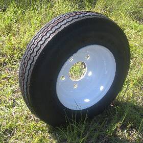 T0864c-w0805rw Towmaster 570 X 8 Trailer Tire Load Range C Inch White Rim 5 Lug