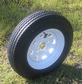T1214c-ws1244sw Towmaster 480 X 12 Trailer Tire Load Range C Inch White Rim 4 Lug