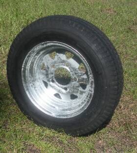 T1228c-ws1245sg Towmaster 530 X 12 Trailer Tire Load Range C Inch Galvanized Rim 5 Lug