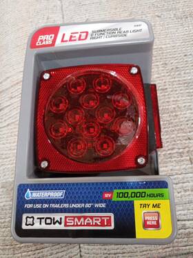 1447 Towsmart 80 Inch Right/curbside Led 6 Function Rear Light Trailer Towing