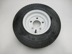 Gb668026991 Trail America 4.80-8 Trailer Tire 5 Bolt Load Range B White Rim