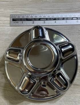 63494 Trail Star Chrome Trailer Wheel Hub Cap Covers 5 Lug X 4.5 Inch Pattern Tracker Boats