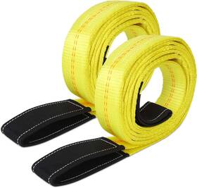 Cq0352y-a08 Trekassy 2 Pack 10ft X Inch Lifting Sling Straps Yellow
