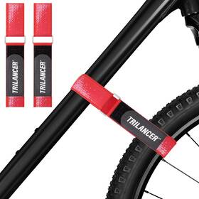 Llancer10b Trilancer Bike Rack Straps With Extra-wide Silicone 26ftft 2 Pcs Red