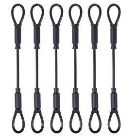 Y1r9q8b6 Trinkrittey 634714 1 6-pack Stainless Steel Cable With Loops 5.9 Inch Security 3mm