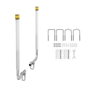 Ctcdgdlxbs40n0bcn001 Uimoso Boat Trailer Guides 46 In Steel With Pvc Poles And Led Lights For Sailboats