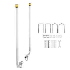 Ctcdgdlxbs60wor5f001 Uimoso Steel Boat Trailer Guides With Pvc Poles And Led Lights For Sailboats