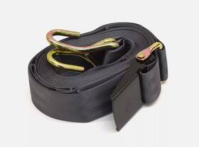 80452 Valmar Boat Trailer Tie Down Strap 20 Ft With Brass J-hooks Heavy-duty