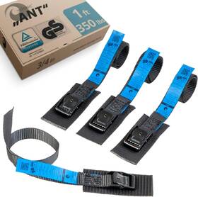 Sg-100-4035-01 Valonic Ant - Short Lashing Strap Padded 4 Pieces 1 Ft 1.1 Black