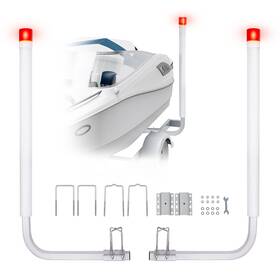 Ctcdgdlx40yc7s4tu Vevor 46 Inch Boat Trailer Guide-on With Pvc Poles And Led Lamp Galvanized Post