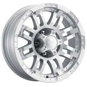 375vth4565mps0 Vision Wheel 375 Warrior Trailer Rim 14x5.5 5x4.50 0mm Marine Paint Silver Mps