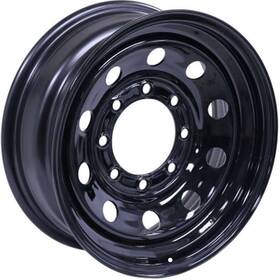 Jg70-6681b0 Vision Trailer Rim Wheel 16x6 8/6.5 Black Steel Mod Camper Boat Utility Farm Stock