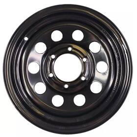 Jg70-6683b0 Vision Trailer Rim Wheel 16x6 6/5.5 Black Steel Mod Camper Boat Utility Farm Stock