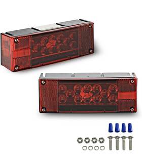 Wm51053 Wellmax 12v Led Trailer Lights Submersible And Waterproof Low Profile Set 2