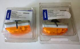 203233 Wesbar Lot 2 Amber Waterproof Camper Rv Trailer Boat Clearance /marker Lamps