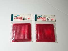 3335 Wesbar Two Vintage Trailer Taillight Lens Square 4 5/8 Inch