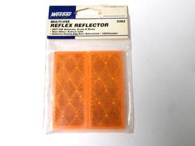 Wesbar 3382 Amber Reflex Reflector With Adhesive Pack Of 2 Each
