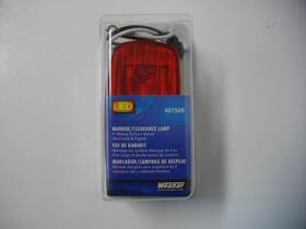 401586 Wesbar Red Led Marker / Clearance Light 4 Inch Oblong