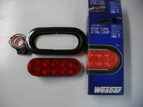 54006 Wesbar Low Amp Led Stop Turn And Tail Lamp 6 Inch Oval