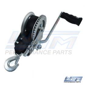 Wsm 2000-450 Trailer Winch 1400lb 15ft Strap W Hook