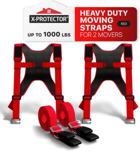 Ms-bs-2 X-protector Moving Straps - 2 Pairs Lifting For Standard Red
