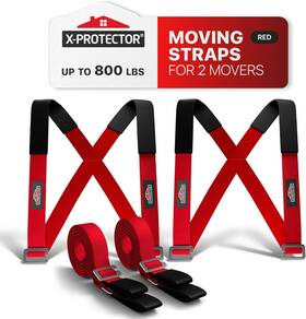 Ms-r-4 X-protector Moving Straps - 2 Pairs Lifting For Standard Red