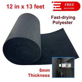 Xlc-1213bk Xialuo 13ft Marine Grade Boat Trailer Bunk Carpet 12 Inch Black Heavy Duty Polyester 6mm