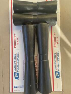 Yr10000 Yates Keel Roller For Boat Trailers Heavy-duty Rubber 10 Inch Long 5/8 Shaft