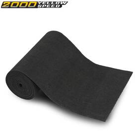 Ylw426906 Ylwspeed2000 Black Ribbed Bunk Carpet / Marine Boat Trailer Runners Outdoor - 12 Inch X 12ft