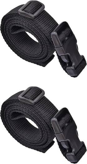 Straps002 Zazzy 78 Inch X 1 Nylon Quick Release Buckle Straps With Adjustable 2 Pcs Black