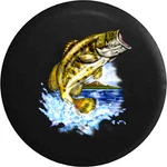 Spare Tire Cover Bass Leaping From The Lake Fishing Fits Jeep Camper Rv. Fixed Price $59.95.