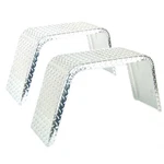 (qty 2)- Boat Trailer Fenders Aluminum Diamond Tread Plate 10" X 34" 16.5". Fixed Price $158.70.