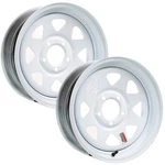 2-PACK Trailer Rim Inch 13X4.5 Lug On Center White Spoke Wheel. Fixed Price $77.46.