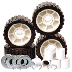 Tie Down 86419 Boat Trailer Black Poly Ribbed Wobble Roller Kit 5". Fixed Price $61.99.