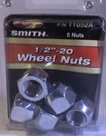 Ships 24 Hours-ce Smith #11052A Wheel Lug Nuts 1/2"-20 5-PK-BRAND New. Fixed Price $14.88.